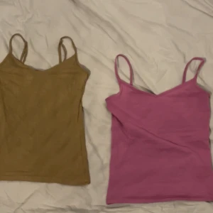 linne - två fina linnen i rosa och en beige/brun färg! jätte bekväma och stretchiga så passar de flesta storlekarna! båda för 70 kr!! en för 40!