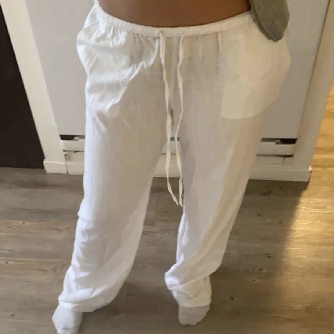 Lågmidjade linnebyxor 