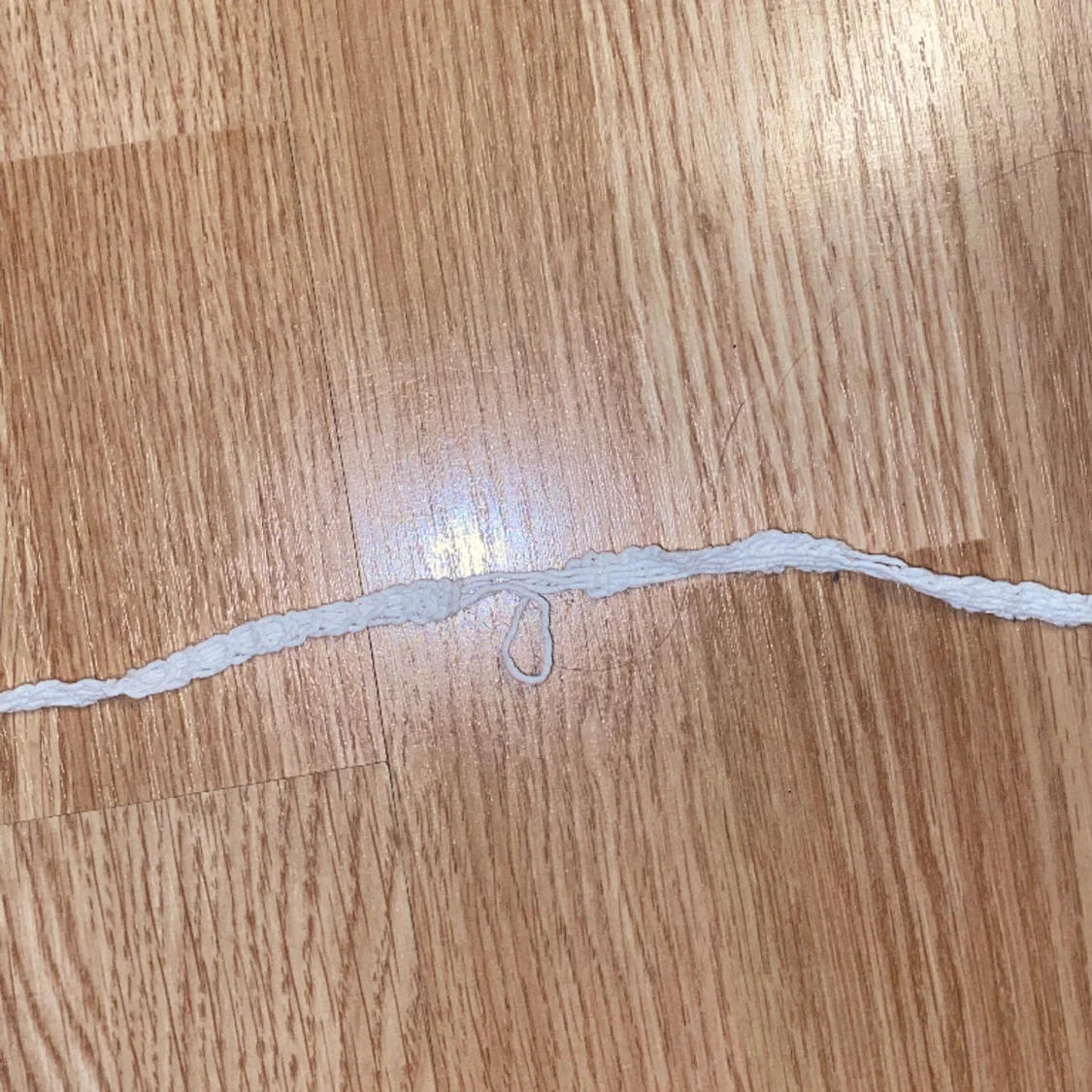 Vit/ljus beige virkad topp - 91