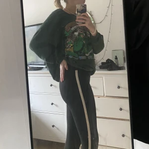 Svarta tights - Svarta tights med vit rand Bomull 