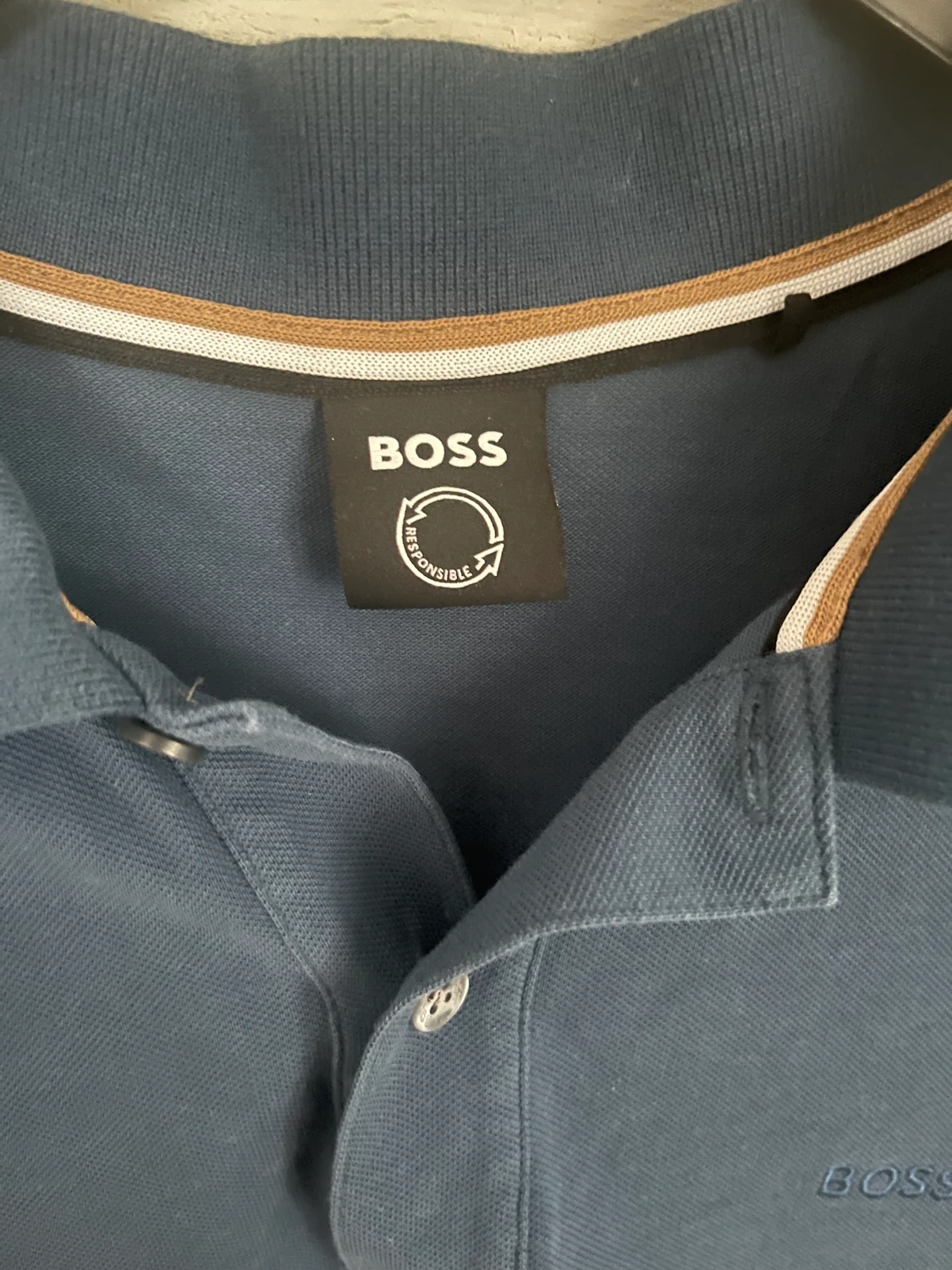 Blå Boss Piké - 90