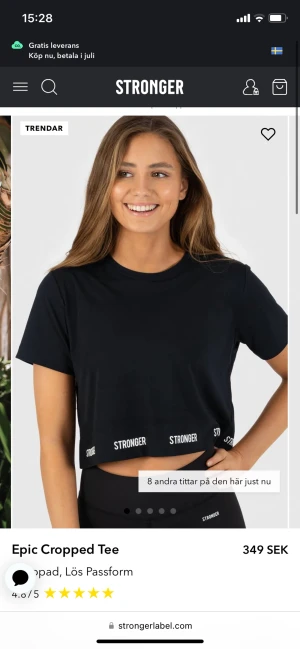  Stronger tröja  -  Säljer min svarta stronger tröja för att jag inte få användning av den 70 kr plus frakt och om köp kan man fråga om fler bilder 🛍️ original pris 349 kr