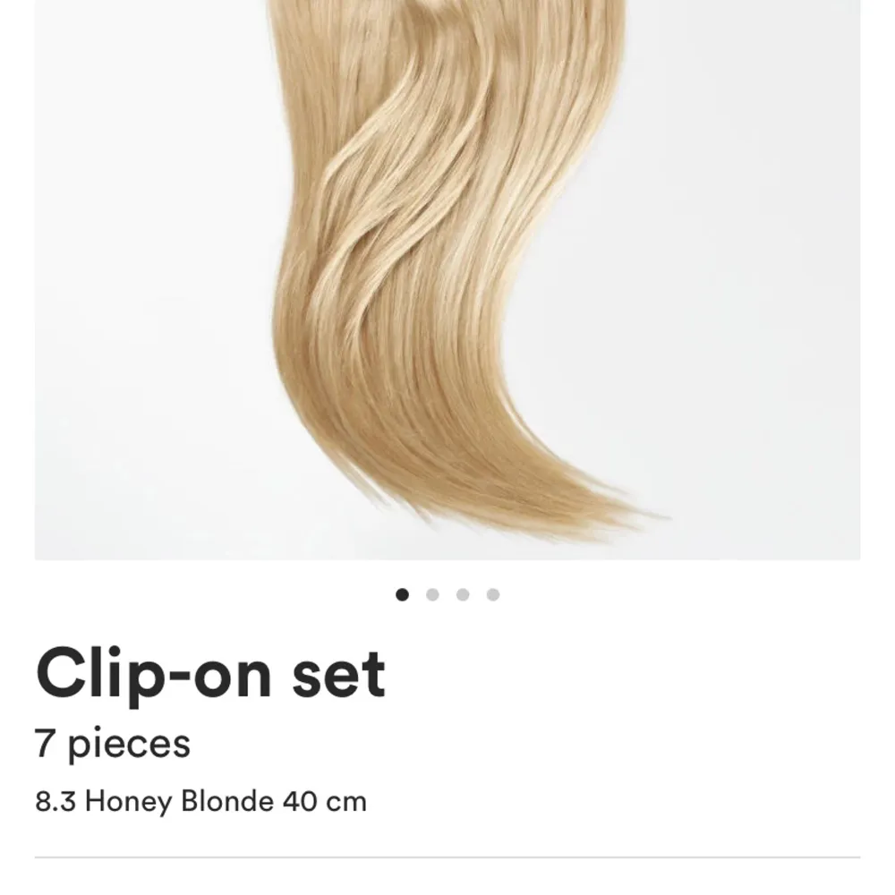 Clip on set k fårgen Honey Blond från Rapunzel of Sweden. Endast använd en gång. 50cm!!. Övrigt.