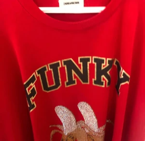  zadig tröja - En supersnygg t-Shirt från zadig & Voltaire som är i lite tjockare material. Den är i XS men är lite oversized som är supersnyggt till kjol, shorts, jeans, byxor eller över en klänning. Använd nästan ingenting så inga problem med tröjan, felfri❤️