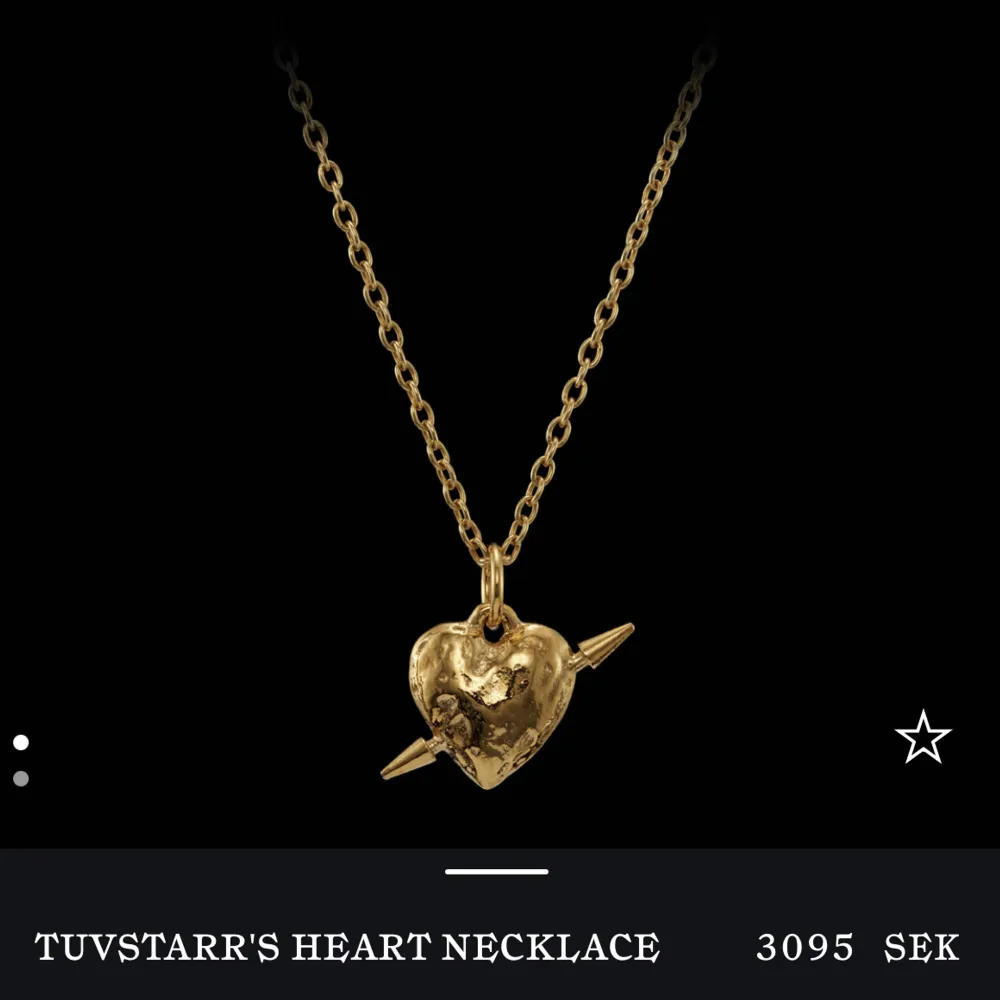Kollar intresse!!💕 TUVSTARR'S HEART NECKLACE i färgen guld, smycket är nyplanterat och kedjlångden är 45.  Slutsålt på hemsidan, nypris 3095kr. Möts upp (Stockholm), eller postar gärna. . Accessoarer.
