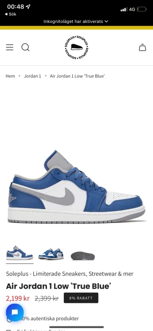 Air Jordan one low - Storlek 42,5 säljer dem för 1250 aldrig använda säljer för dem är för stora. Finns o köpa på sole plus för 2300