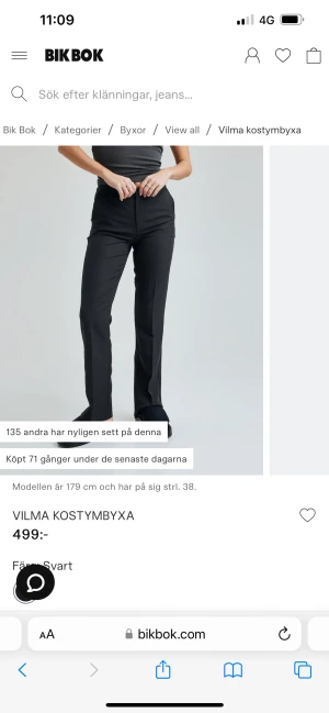 Kostymbyxa  - Populär kostymbyxa från bikbok, använd bara några gånger. Storlek 40 