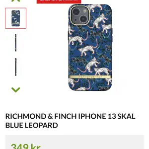 Blue leopard Richmond & finch skal. Helt nytt oöppnat för Iphone 13.