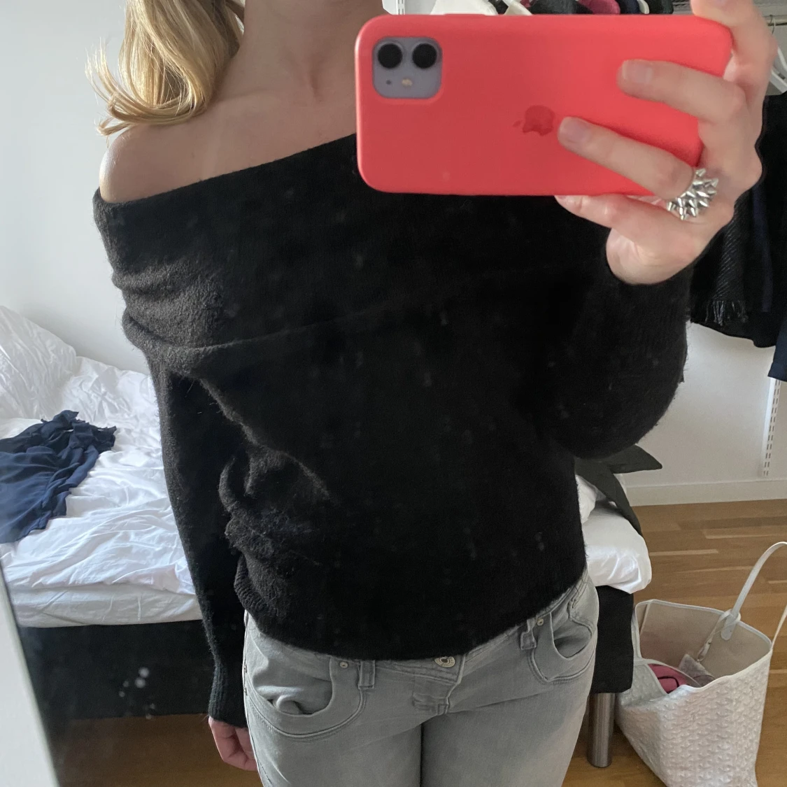 Off shoulder tröja  - 90