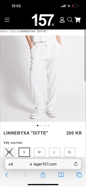 Linnebyxor  - Helt oanvända linnebyxor från lager 157. Säljes med prislapp på. Säljes pga att dem är förstora för mig. 