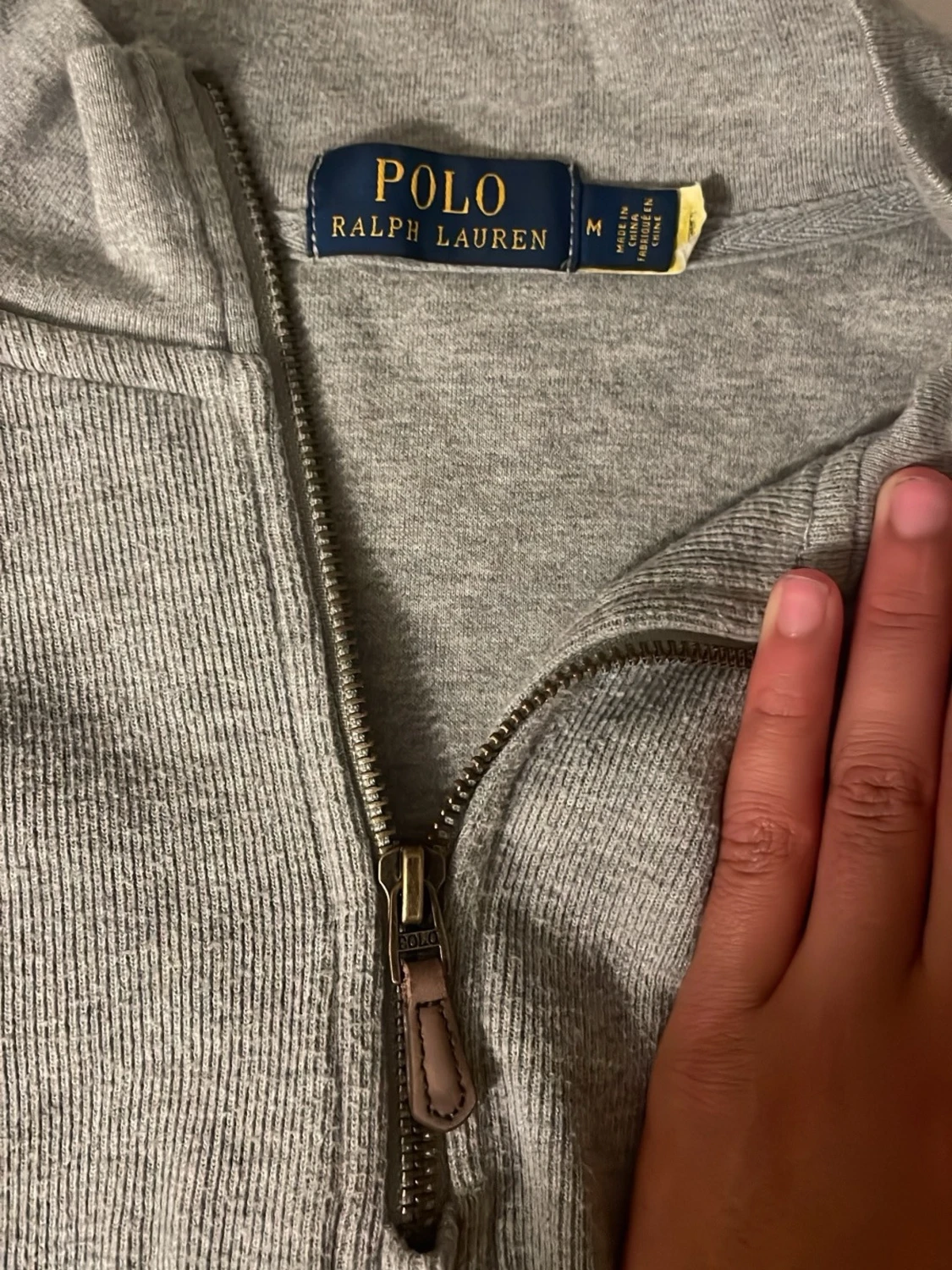 Grå halvzip tröja från Polo Ralph Lauren - 2