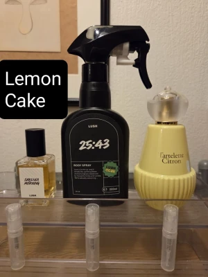 Parfym testers 2ml perfume split bundle scent body spray body mist  - Perfume testers set  1x 2ml Lush Chelsea Morning   1x 2ml Lush 25:43  1x 2ml Jeanne Arthes Tartellete au Citron  Please check out my other listings for more testers  If you only want to buy a tester separately just let me know