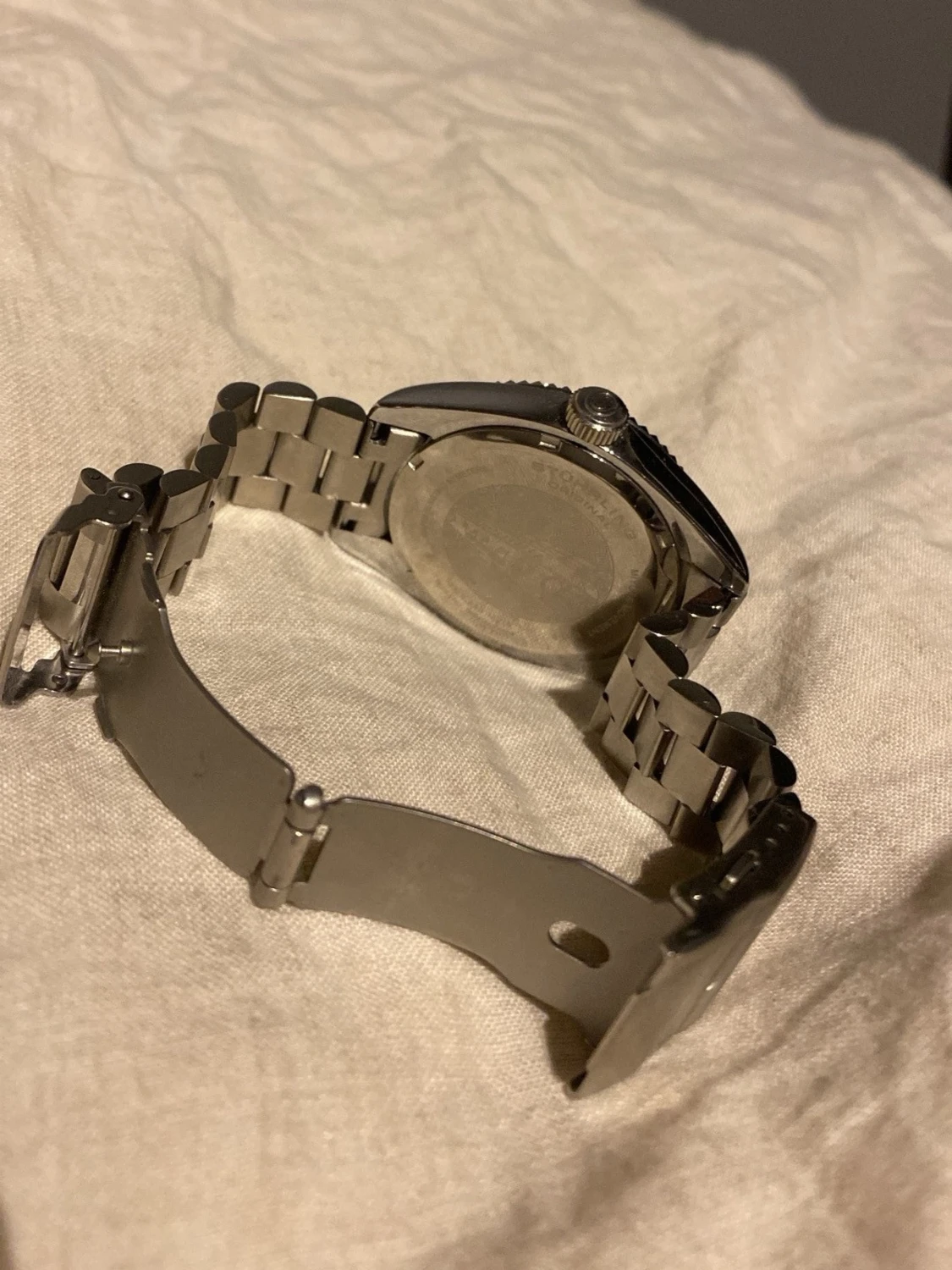 Stührling silverklocka med blå urtavla - 2
