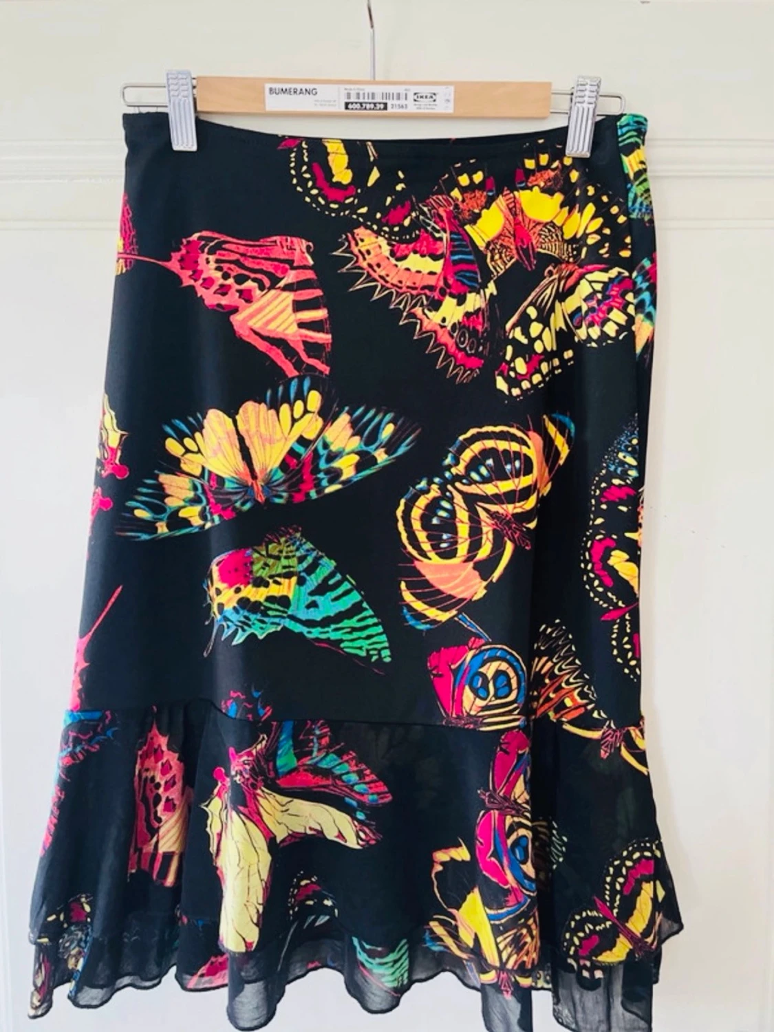 Y2k butterfly midiskirt with ruffled hem Carrie Bradshaw vibe - 2