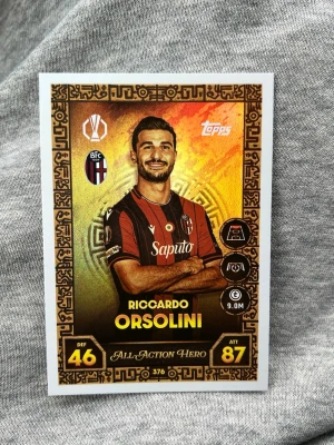 Match Attax fotbollskort Orsolini - Fint kort, välbehandlat 