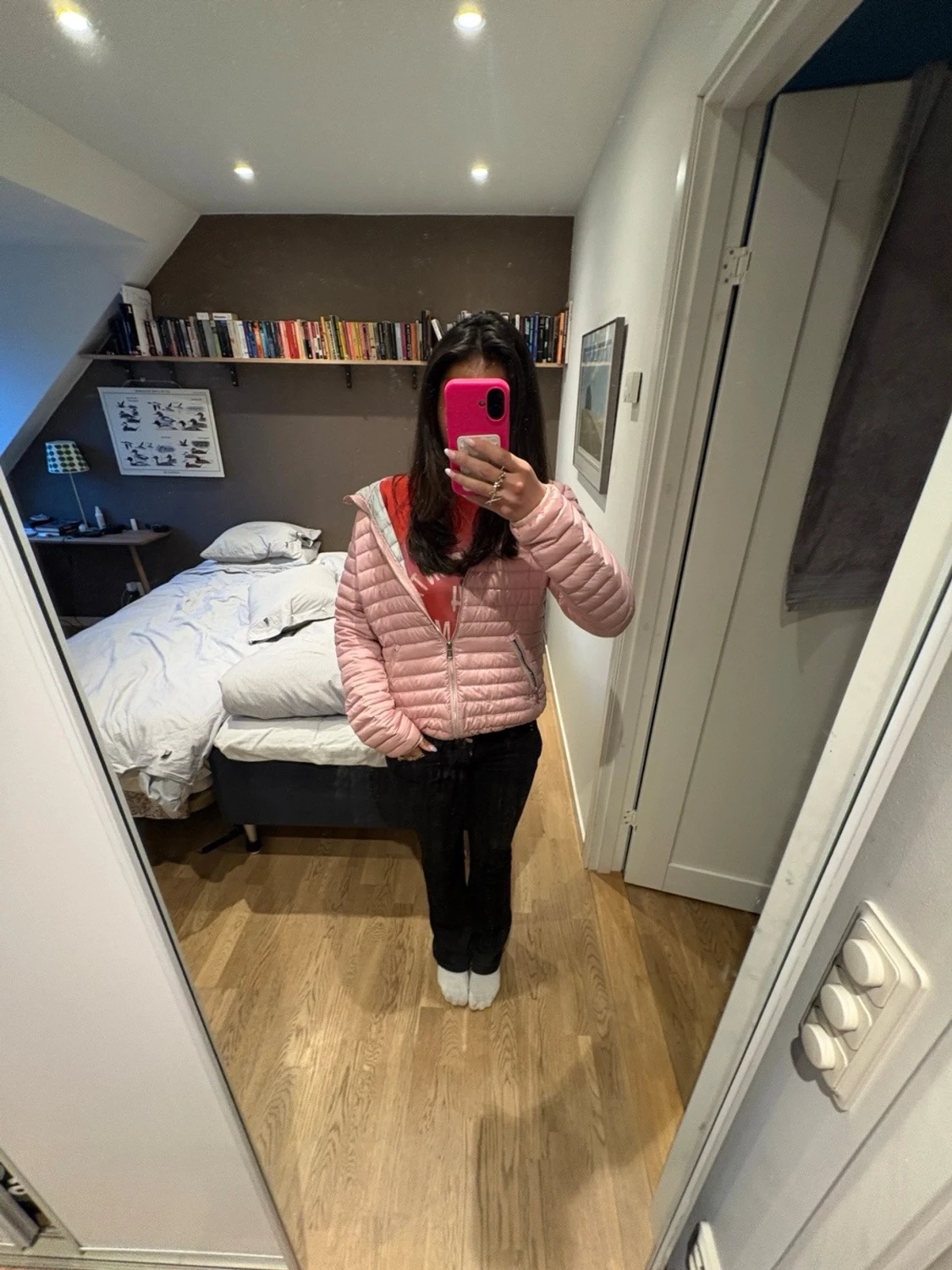 Ljusrosa dunjacka från Colmar