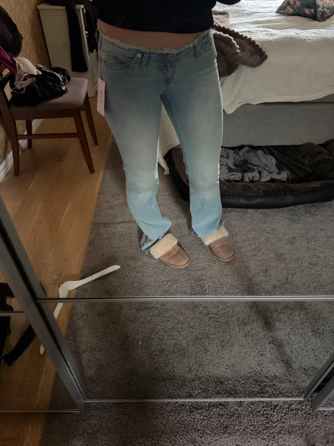 Ljusblå bootcut jeans