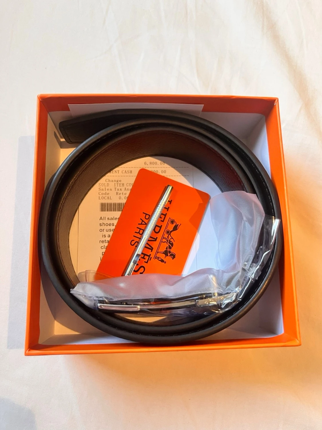 Svart H skärp med H-spänne - 1