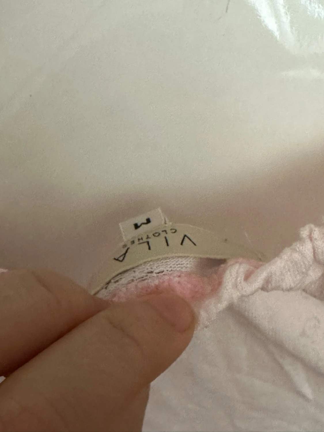 Ljusrosa milkmaid topp med rosett - 4