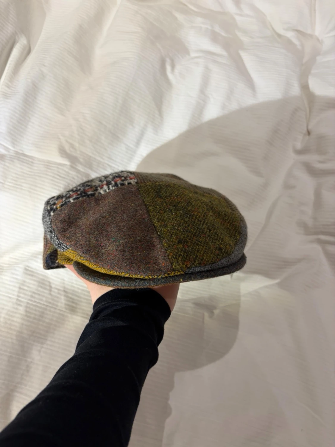 Patchwork flatcap i ullmix/ basker