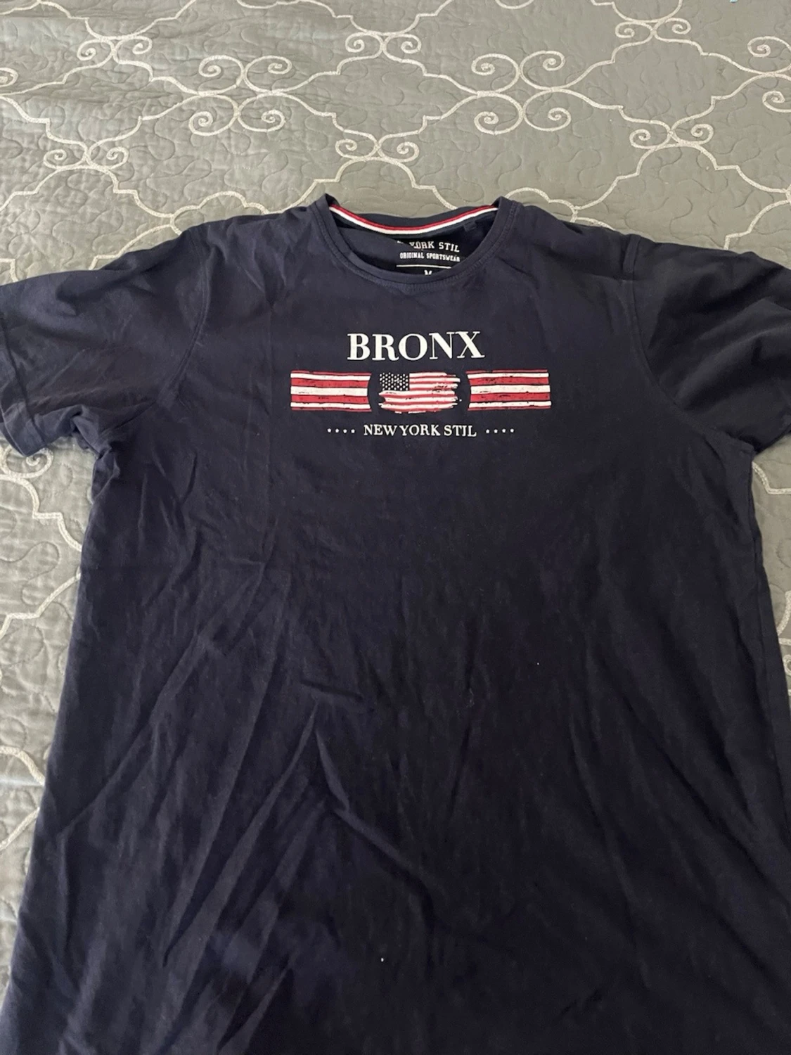 Mörkblå Bronx t-shirt New York Stil