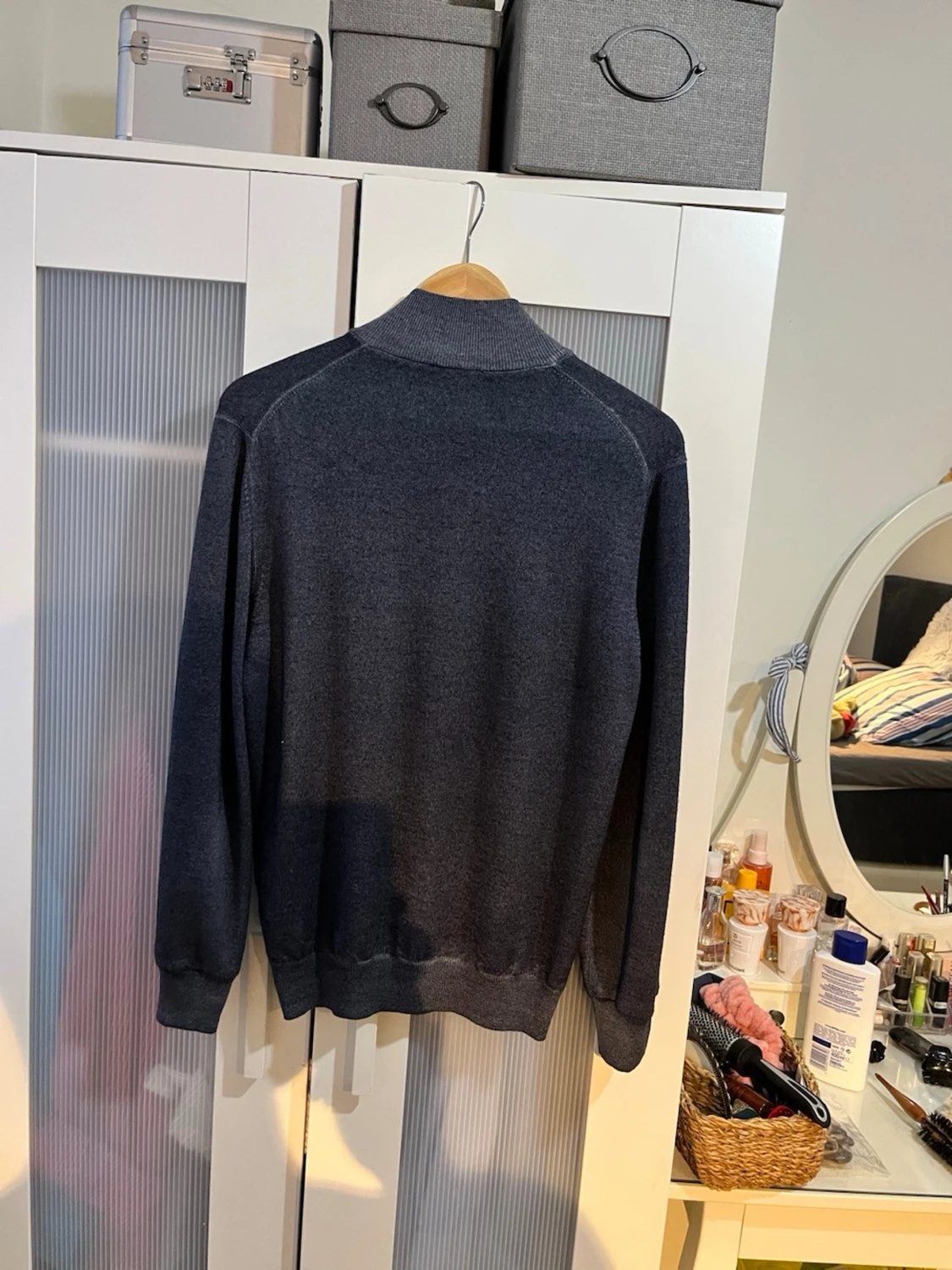 Exklusiv Gran Sasso hel zip / full zip kofta med dragkedja 100% virgin wool - 1