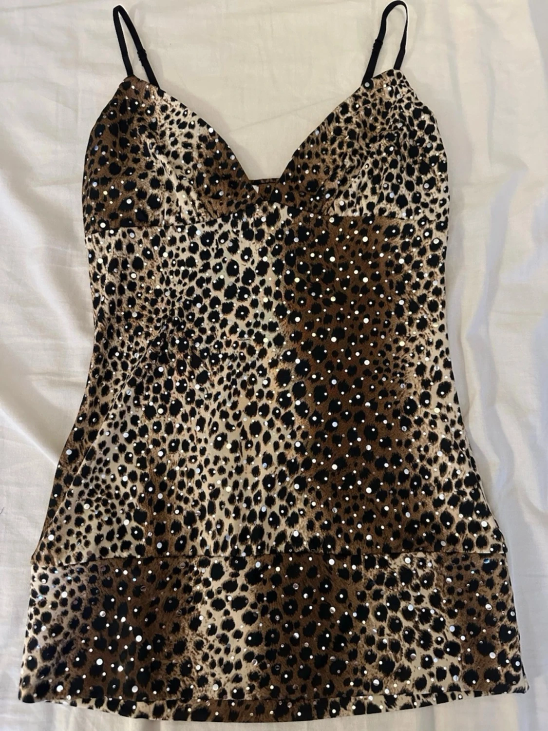 Glittrig leopard top  - 1