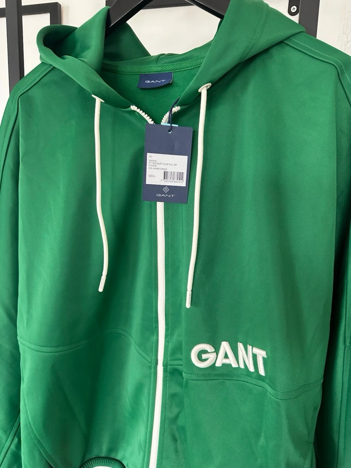 Grön hoodie med dragkedja från GANT - 4