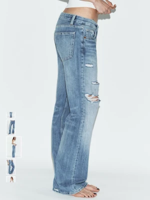 JEANS TRF WIDE LEG LÅG MIDJA - Slutsålda trendiga jeans med raka ben och låg midja från Zara. Helt nya men lappen är avdragen så kan ej lämna tillbaka. 