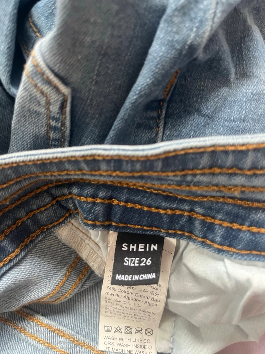 Ljusblå bootcut jeans med sömdetaljer - 2