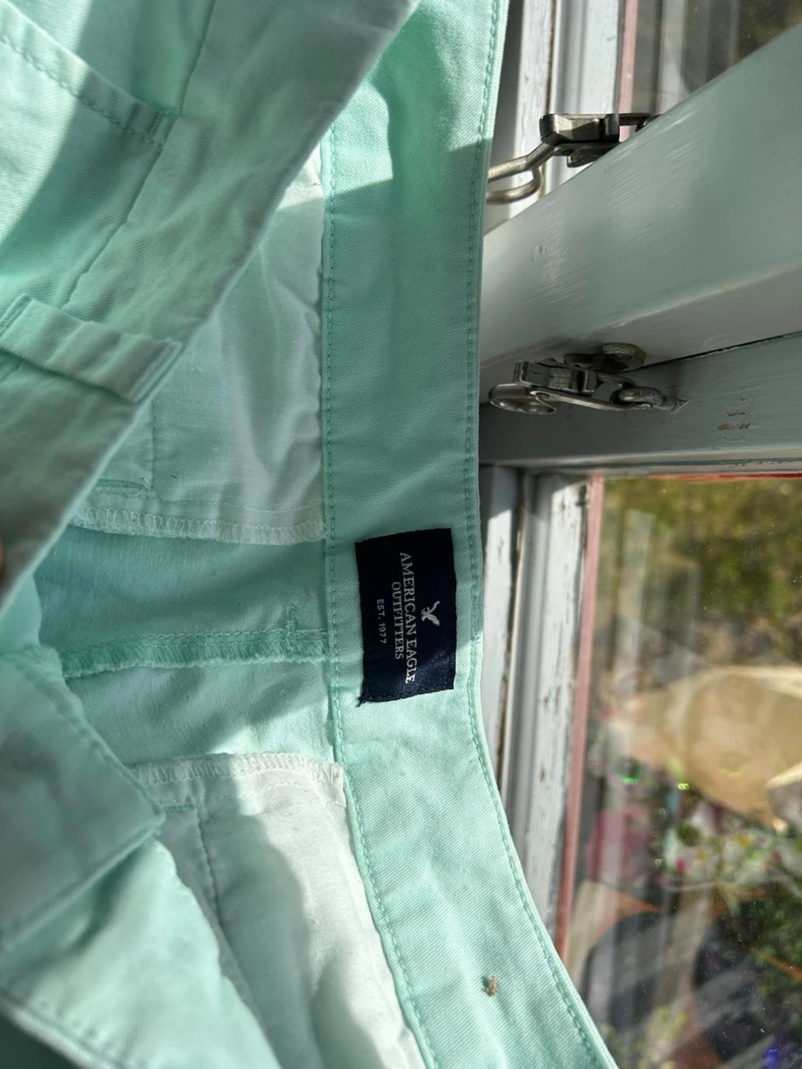 Mintgröna shorts i bomull - 2