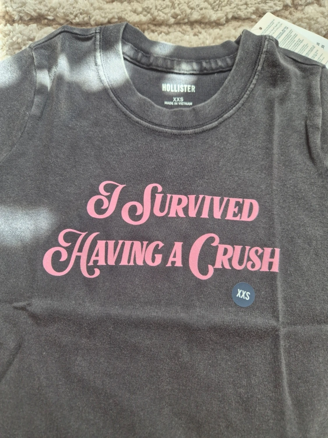 Supergullig grå Hollister t-shirt i xxs - 1