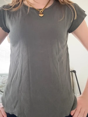 Mörkgrå basic t-shirt från Zara - En enkel mörkgrå t-shirt från Zara! Stilren och super snygg!💕