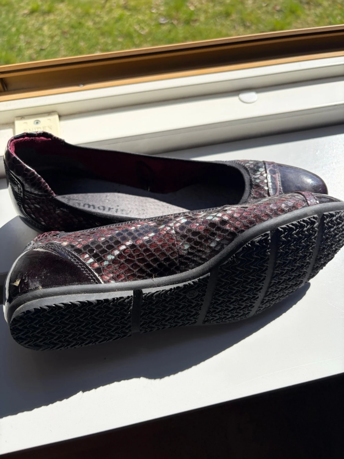 Mönstrade ballerinaskor från Tamaris - 1