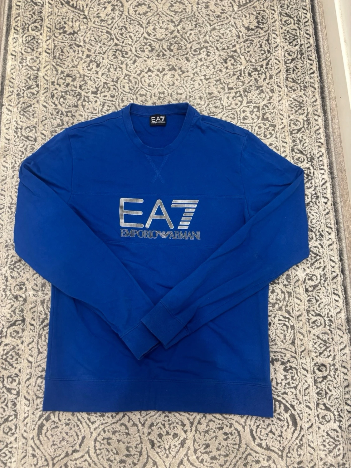 Blå EA7 Emporio Armani sweatshirt
