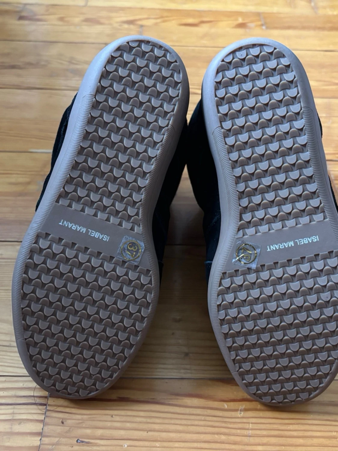 Svarta sneakers med kardborre och kilklack - 5