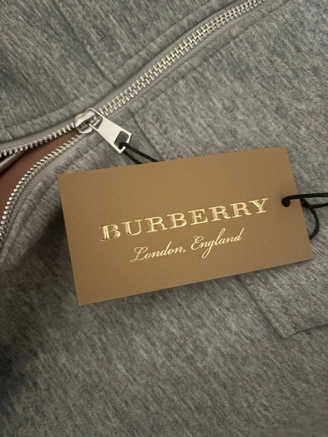 Grå zip hoodie från Burberry - 4