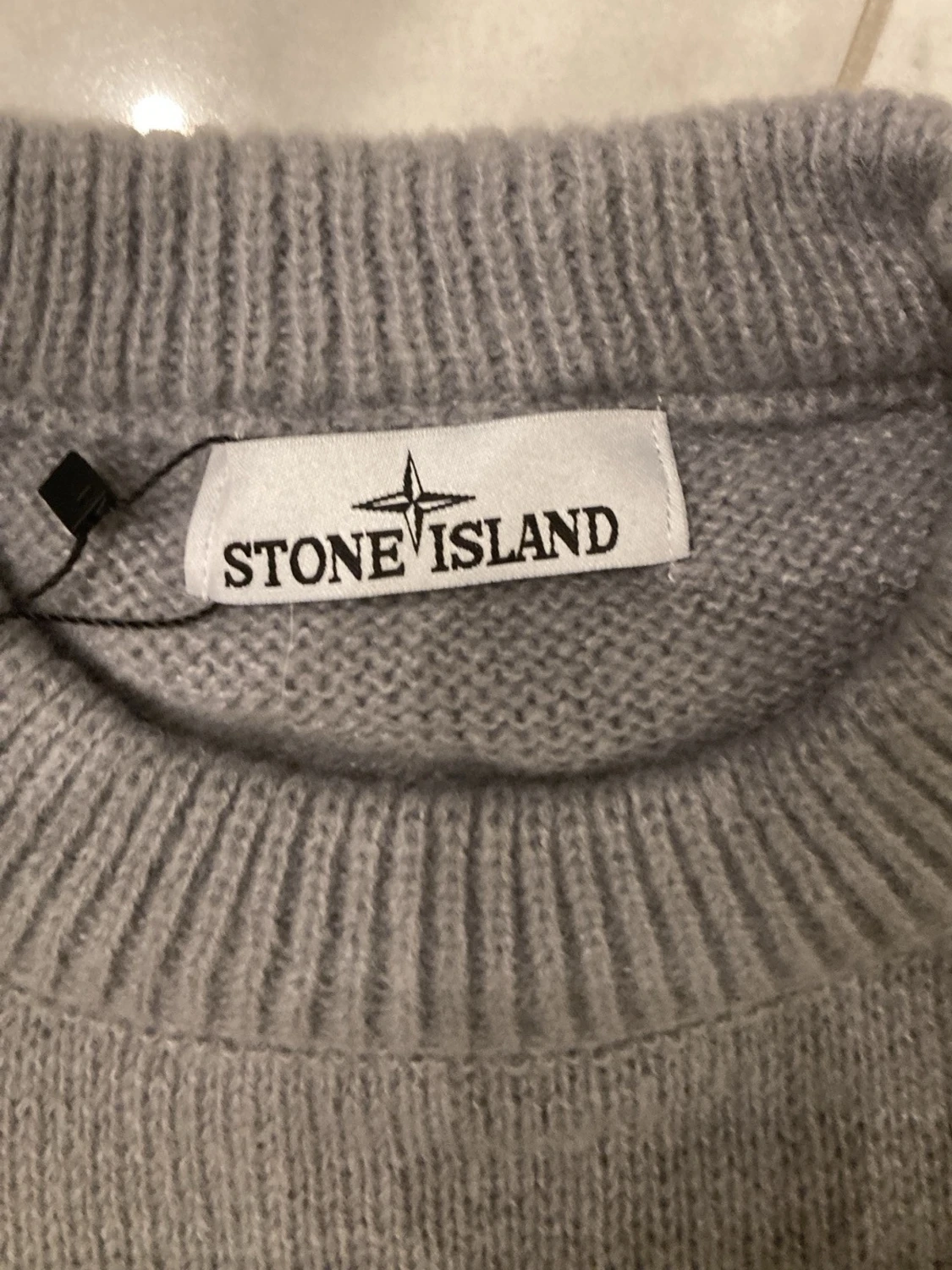 Ljusgrå stickad tröja Stone Island - 2