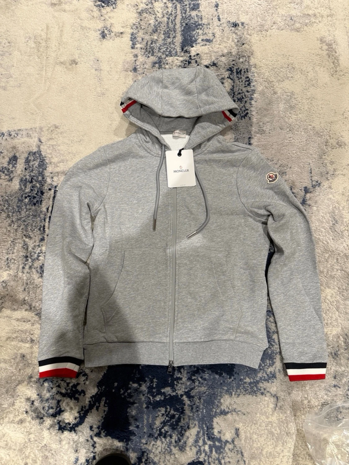 Grå Moncler zip hoodie - 1