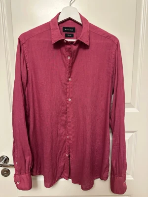 Linneskjorta Massimo Dutti - Rosa linneskjorta i mycket bra skick, size M