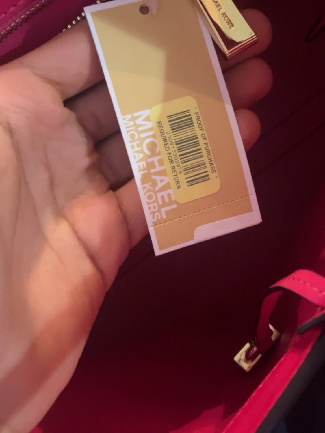 Rosa handväska från Michael Kors (ny skick) - 5