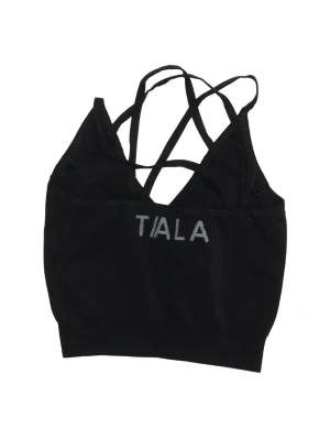 Svart sport-bh från Tiala - Snygg svart sport-bh från Tala med tunna korsade axelband och bred resår nedtill. Perfekt för träning eller yoga. Mjukt och stretchigt material som ger bra stöd och komfort.