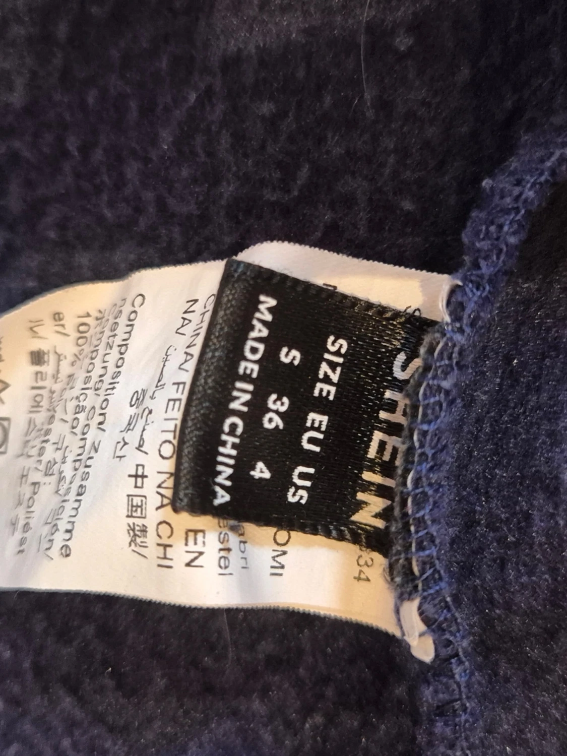 Mörkblå hoodie med dragkedja från SHEIN - 1