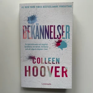 Bekännelser pocketbok  - ”Bekännelser”, en pocket bok av Colleen Hoover. Vad den handlar om står på bild 2. Har en liten defekt uppe på ena hörnet se bild 3. Säljer också ”Det börjar med oss” (fast i en annan annons). Köparen betalar frakten! 