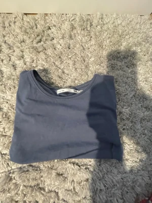 Blå basic t-shirt från lager 157 - En enkel blå t-shirt från lager 157 med rund halsringning och korta ärmar. Tillverkad i mjuk bomull som känns skön mot huden. Perfekt att matcha med jeans eller kjol för en clean och avslappnad look.