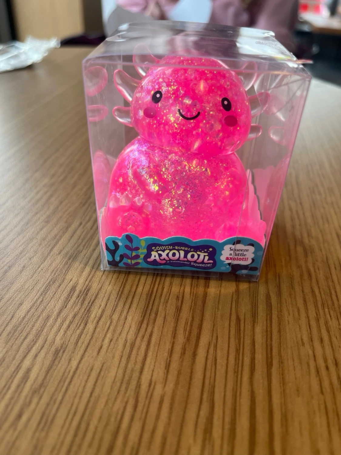 Glittrig rosa Axolotl Squeezy
