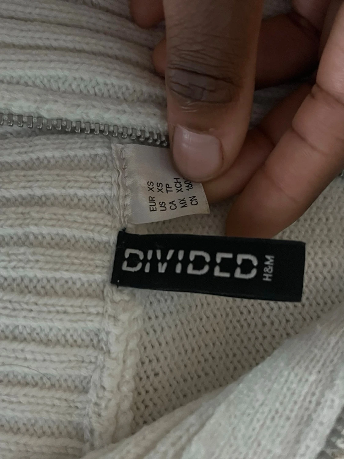 Vit stickad väst från Divided H&M