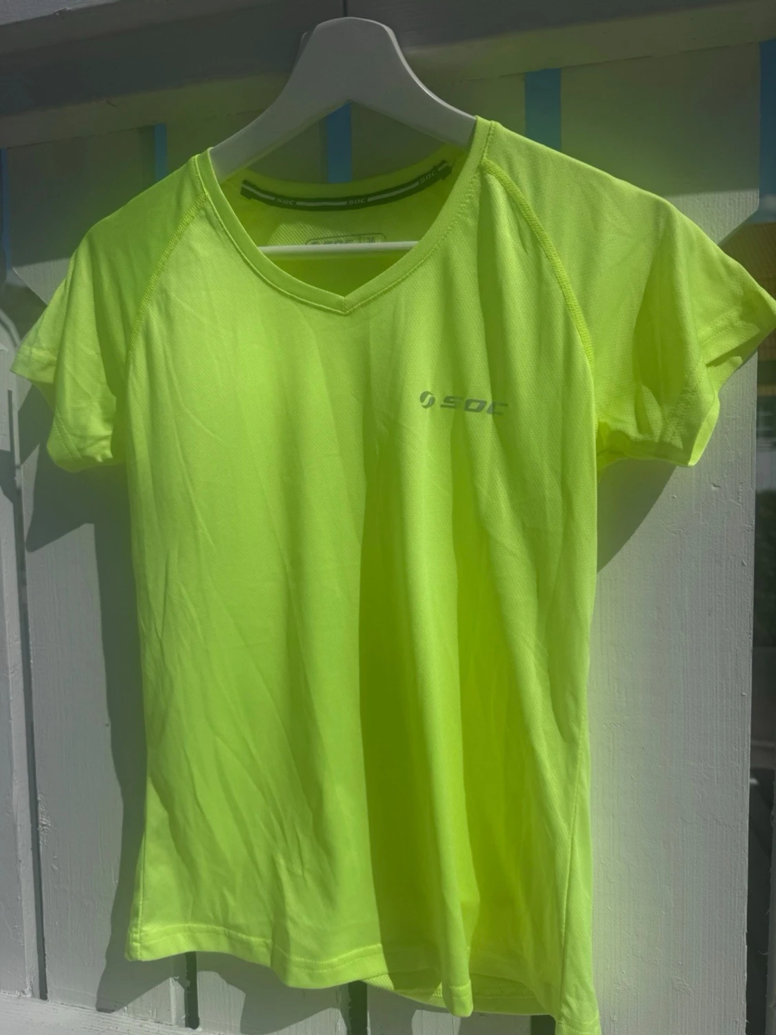 Neongul tränings-tshirt SOC