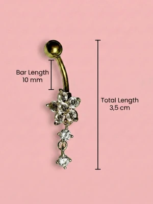 ✨ NY! Högkvalitativ navelpiercing med hänge (Kirurgiskt stål 316L)  - ✨ NYTT oanvänt smycke i kirurgiskt stål! 🌸 Hållbart & Rostfritt: Slitstarkt 316L-stål som inte oxiderar eller rostar av fukt. 🌸 Säkert: Industristandard, skonsamt för läkta piercingar.  🛍️ 30 % BUNDLE-RABATT! Köp fler artiklar från min shop och få 30 % på allt! ✨ 📦 Frakt: Endast spårbart via Plick SafePay för vår trygghet.