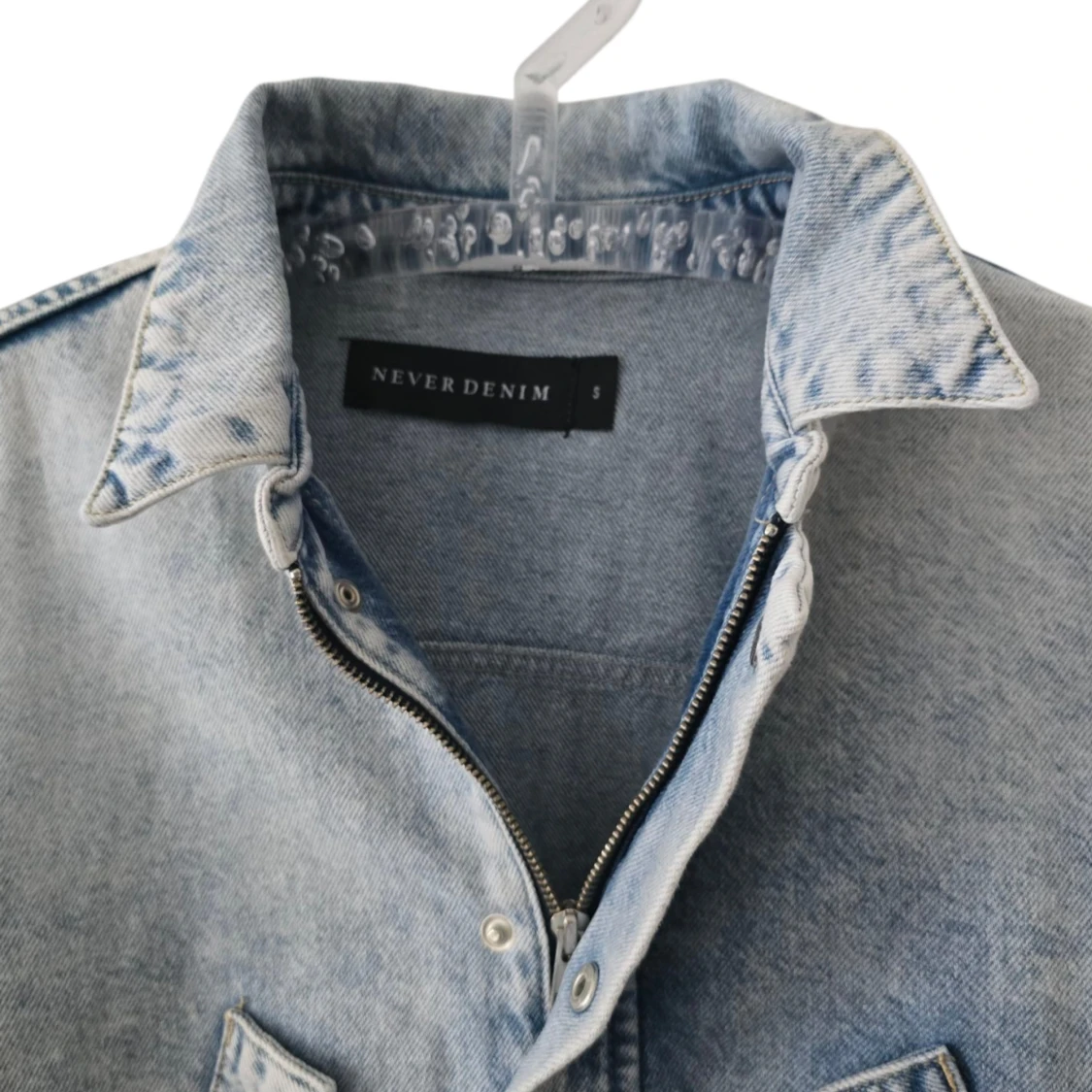 Croppad jeansjacka från Never Denim - 2